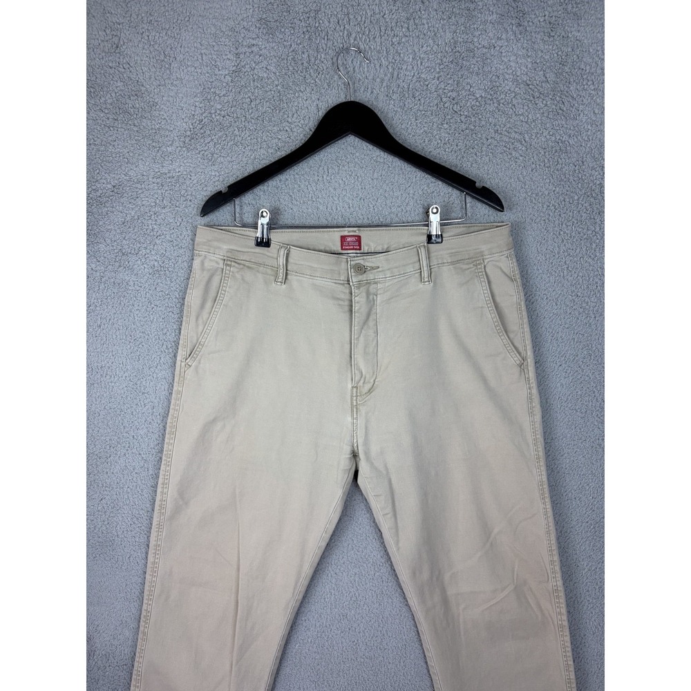 Levis XX Chino Pants Mens 36x34 Beige Standard Taper Cotton Casual 85226-0069